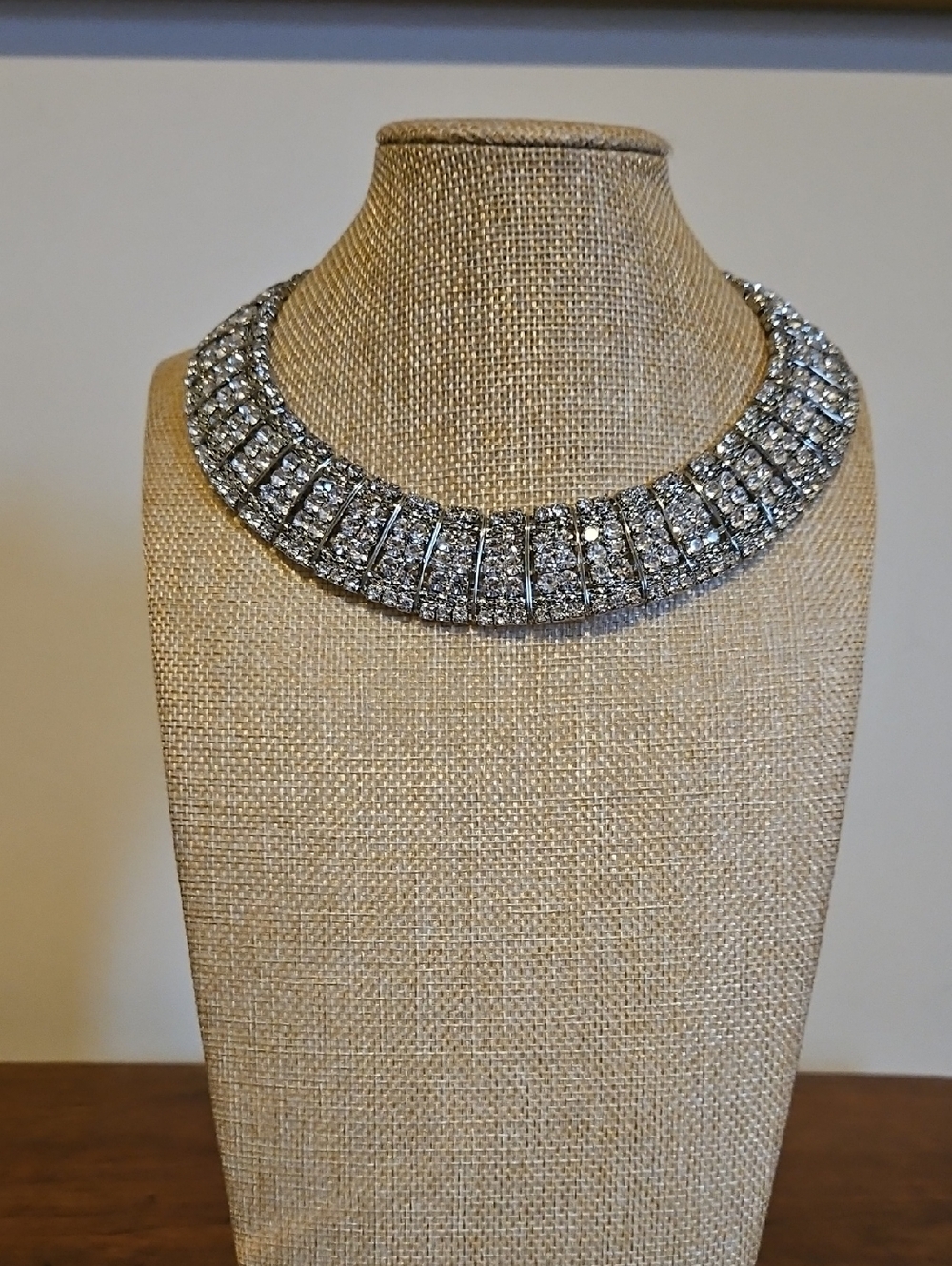 Silver-Tone Statement Collar Necklace